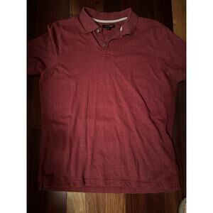 Banana Republic Men’s Polo Style Shirt Short Sleeve heathered red
